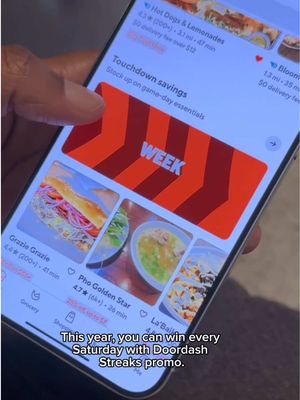 Here’s your reminder to opt in to DoorDash’s streak challenge before game day this weekend 👀  #doordashgameday #doordash #CollegeFootball #doordashpromo 