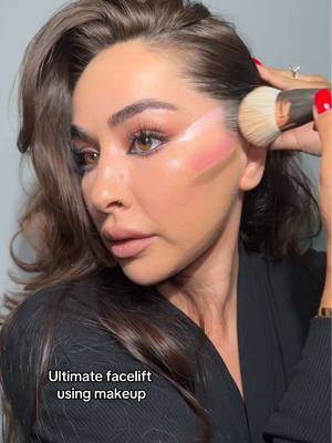 Facelift using makeup! @Kosas @Westman-Atelier @Morphe Cosmetics #makeup #contourhack #faceliftmakeup 