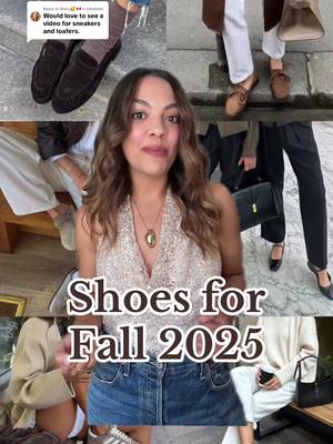 Replying to @Dree 🥰 🇨🇦 Shoes for fall 2025! Talking about flats, loafers, clogs, mules, boat shoes, and sneakers!! #fallstyle #fallshoes #chicstyle #flats #styletips  