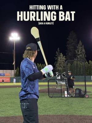 Hitting with a HURLEY (Hurling Bat) #hurling #baseball #gaa 