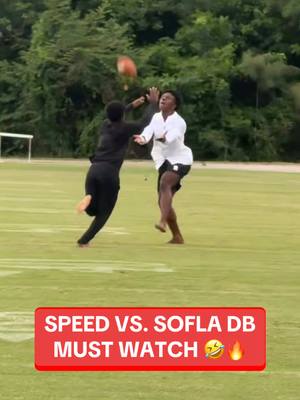 Speed ducked NO SMOKE. Ran the 1’s vs. Crib jits 🤣💨 IShowSpeed faced off against DB’s at Immaculata La Salle HS during his USA tour. #football #ishowspeed #lamarjackson #miamifootball #highlight 