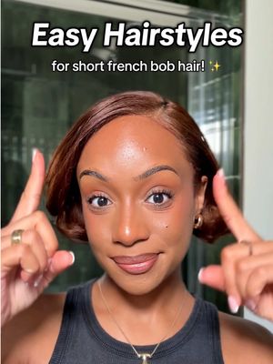3 easy hairstyles for a French bob!!! ✨ short hair doesn’t = boring hair 👀 which one’s your fave? #BobHaircut #HairTok 