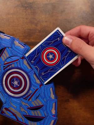 POV unboxing Captain America playing cards #unboxing #asmr #thedudewithcards #foryoupage #marvel 