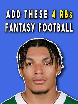 4 Running Backs to Add RIGHT NOW In your fantasy football league:   Ollie Gordon   He’s available in 90% of league but he shouldn’t be.   De’Von Achane is battling a calf injury and backup Jaylen Wright also has his own injuries he’s been dealing with.   Not to mention the rookie Gordon had a strong preseason while Wright did not – there’s a world where Gordon is seeing valuable Week 1 touches… Braelon Allen   He’s somehow available in 72% of leagues which is crazy.   All reports point to a split backfield this year behind an improved O-Line where Allen profiles out as the better option for redzone/goal-line work… Roschon Johnson He’s being slept on – he’s available in 90% of leagues…   Despite being locked into a passing down and redzone role in what should be an improved Bears offense behind a good offensive line. Kyle Monangai has generated hype as a 7th round rookie but he can’t pass protect so he won’t be seeing the field over Roschon… Woody Marks   This is a deep sleeper for you.   The Texans rookie is on a depth chart that has some clear flaws with Joe Mixon hurt, Nick Chubb being old and reportedly a cut candidate if Mixon never got hurt - and an underwhelming Dameon Pierce   Marks is an elite pass catching RB who could see important reps as soon as Week 1… #fantasyfootball 
