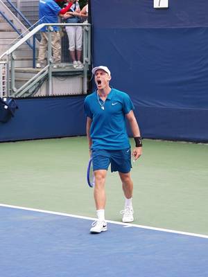 2nd match tomorrow on Ashe 😎 #USOpen  🎥 misha rai 