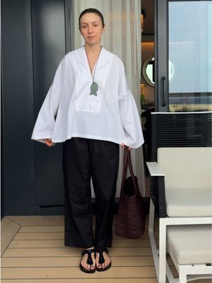 First day on The Ritz-Carlton Yacht, Luminara. Sans makeup, tons of imposter syndrome. 🛥️ 