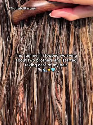 The only love triangle I’m in this summer: me, Nutrafol, and my healthiest hair yet 🌱☀️ #Nutrafol #hairgrowth #hairtok #thinhair #hairroutine  