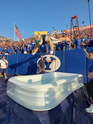 i think it's time for a... belly flop #cosmo #BYU #stunt 