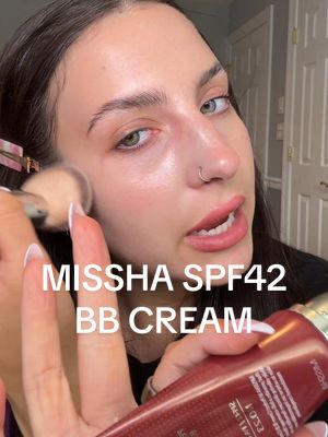Cardi B put me on to this brand and it is like a filter for your skin!! ☀️ spf 42! This seriously feels weightless but looks so beautiful.  ✨ wearing shade “23” #missha #misshabbcream #bbcream #spf #spfmakeup 