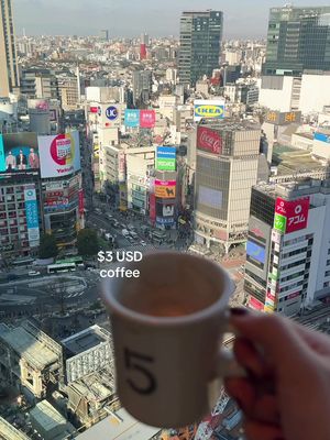 Hidden Café with a Shibuya Crossing View in Tokyo. Located on the 17th floor of an office building, this café offers one of the most iconic views in Tokyo — but from a spot most people don’t even realize exists. Honestly, I’ve been holding off on sharing this place for almost a year haha. Coffee here is around $3 USD — unbelievably cheap for the view you’re getting. The vibe is calm and super chill. It’s also laptop-friendly with free Wi-Fi and plenty of outlets, so it doubles as the perfect remote work or study spot. 👉 How to find it: This is where it feels truly “hidden.” You won’t see it from the main shopping area — and there’s no big café sign. Instead, enter Shibuya Scramble Square from the B2F or 2F “Office Entrance,” look for the yellow office elevator signs, and ride straight up to the 17th floor. Step out, and the café will be on the left hand side. Sometimes I love finding places that feel like a secret escape above the city — and this one checks every box. Definitely worth a visit if you want coffee with that Shibuya view. 📍 5 CROSSTIES COFFEE 渋谷スクランブルスクエア 🗺️ 2 Chome-24-12 Shibuya, Tokyo 150-0002, Japan ⏰ Mon–Fri 8am–8pm / Sat–Sun 10:30am–6pm . #tokyo #shibuyacrossing #shibuya #tokyocafe #japan 