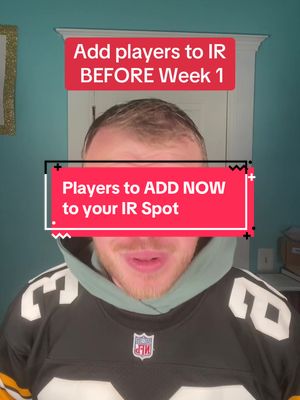 Players to add to your IR spot before the season starts #fantasyfootball #fantasyfootballadvice #fantasyfootballtips 