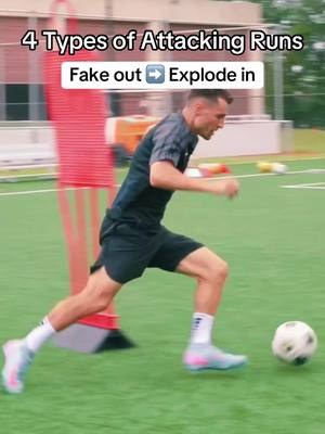 4 runs every attacker must know ↔️🧠 Ever been in a game and felt like you were always in the wrong spot? Or the ball never found you even though you were working? That’s usually because of your runs, or lack of them. It’s essential to have a variety.  Which run do you use most — near post, back post, or checking short? Drop it below 👇