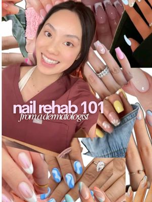 nail girlies, it’s time for a ✨rehab era✨ here’s how to grow stronger, healthier nails (without giving up manis forever) 😉 #nailhealth #dermatologist #stitch #manicure @wearfigs #wearfigs