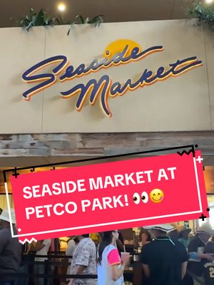 SOOO MANY OPTIONS at this hidden gem! 👀😋 check out things like… - chicken teriyaki bowls - entrees (pork belly is a frequent one)  - mac & cheese - brussels sprouts  - mixed vegetables  - sandwiches - fresh salads  - fruit bowls - tri-tip nachos and sandwiches  - chips and fresh guacamole  - beer, cutwater, & other beverages  - desserts (including the banana bread pudding!)  - candy  #sdpadres #petcopark #sandiego #sandiegopadres #eats #food #stadiumfood 