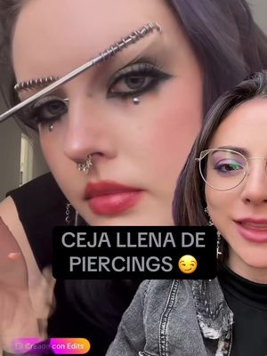 Toda la ceja llena de PIERCINGS?! sí señoras, volví a la mercería🤘🏻😎 eu me gustó mucho #makeuphacks #makeup #maquillaje IB @xknifeplay 
