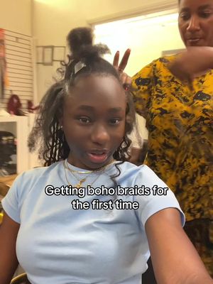 they’re soo cuteee 😁 my Braider was @debora Alia and the bundles are from @YWigs Official 🤭 #fyp #bohobraids #newhair 