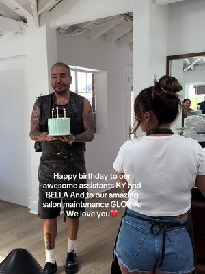 Birthday celebrations at the salon =] #salonlife 