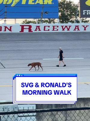 Ronald testing different lines for dad #svg #nascar #trackhouse #dogwalk #dog 