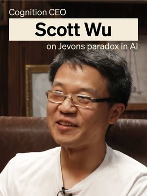 Cognition CEO Scott Wu: “If anything, there’s going to be a lot more software engineers.” Subscribe to Cheeky Pint on YouTube, Spotify, Apple Podcasts, and Substack.