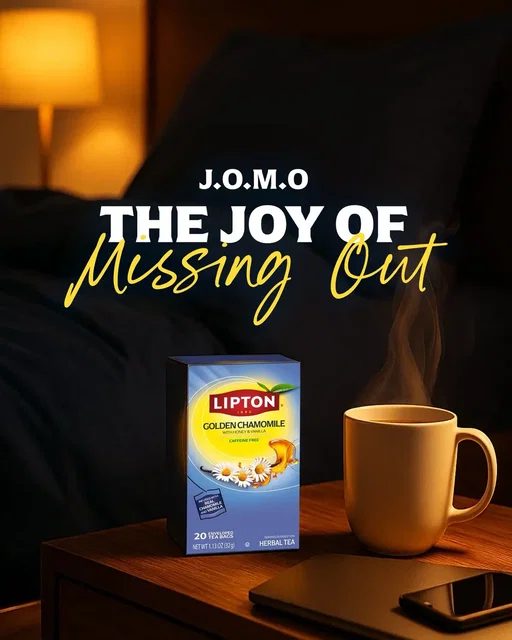 JOMO hits different when your night looks like this: cozy blanket, zero plans, and a mug of Golden Chamomile infused with indulgent honey and vanilla 🍯✨ Because some nights are just made for peace, quiet and really good tea 💛 #LiptonTea #MeTimeSips #JOMO