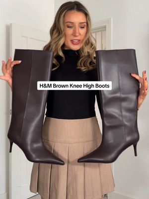 When you find the most perfect pair of chocolate brown knee high boots for autumn 👢🍂 Linked on my LTK 🫶🏻 #autumnoutfit #kneehighboots #autumnstyle 