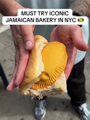 Trying the best Jamaican bakery in NYC 🇯🇲 #fyp #cheapeats #jamaicanfood #nycfood #jamaica 