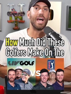 How Much Money Did These Players Make On PGA vs LIV?? #golf #pga #fyp #liv #money 