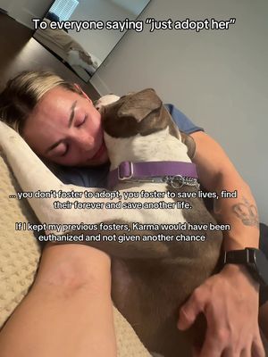 And the fact that one of the two of my dogs don’t like her and I sleep in a separate bedroom from my dogs and boyfriend with her to make her comfortable. But I wouldn’t change a thing if it means it’s a stop on the way to her forever 💙 #dogtok #fosterdog #shelterdog #pitbull #adoptdontshop #nashville #Tennessee #adopt #rescuedog 