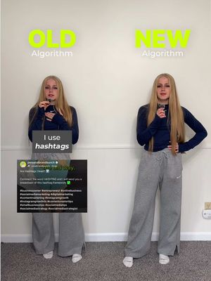 Old Algorithm v.s. New Algorithm  Follow for More Social Media Marketing Education ✅