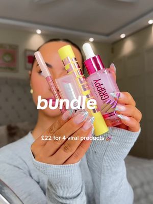 #AD the viral @MaybellineUK bundle is back - with a new product added + a FREE gift!! 🤭 #5minutemakeup #maybelline #lifterglaze #bubblemascara 