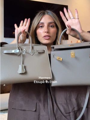Hermes comparison: Etoupe vs Etain  #hermescomparison #hermesetoupe #hermesetain #kelly25 #birkin25 