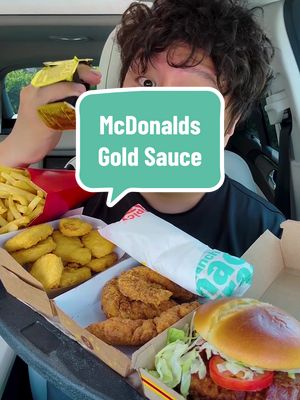 Trying McDonalds New Gold Sauce for a Food Review! How does it taste? #mcdonalds #foodreview #foodcritic #fastfood #mukbang 