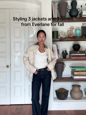 Styling 3 jackets and 3 denim from @Everlane for fall #EverlanePartner #ad who’s excited to start dressing up or down for fall fashion?!!!! 