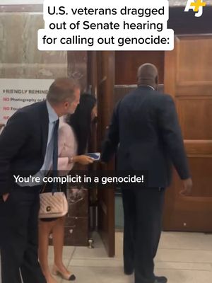 U.S. Army veterans Anthony Aguilar and Josephine Guilbeau were removed from a Senate hearing after calling out the committee members for being complicit in Israel’s genocide in Gaza. #Gaza #Palestine #Israel #USArmy #USArmyVeteran #USVeteran #Veterans #Congress #Senate #GHF