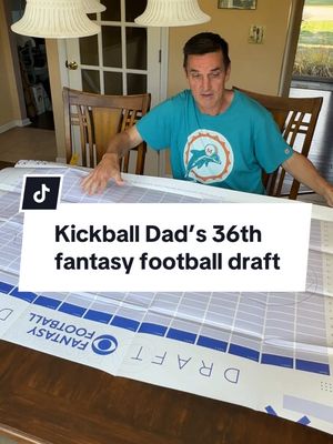 Kickball Dad’s 36th annual fantasy football draft 🏆 #dad #fantasyfootball #nfl #football 