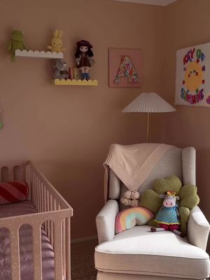 Filled with handmade art and lots of love 💖 #babyroom #nursery 
