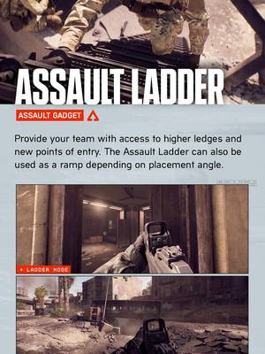 Break the line. Climb the wall 🪜 The Assault Ladder gives your squad access to higher ledges, or turn it into a ramp for a new way in. #battlefield6