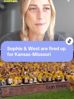 @S O P H I E and @West Wilson are FIRED UP for the Kansas-Missouri rivalry game this weekend #CFB #sports #football 