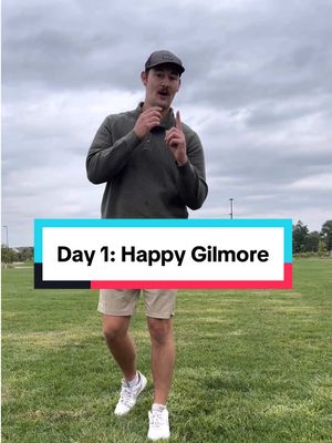 Day 1 — how many days do you think this will take? #day1 #happygilmore2 #trickshot 