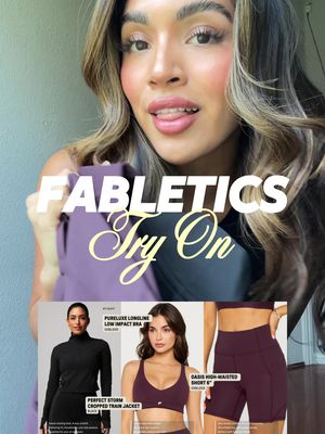 @Fabletics #fableticspartner // DETAILS: Pure luxe longline low impact bra (small) Oasis high waisted short 6”perfect (small)  storm cropped train jacket (extra small) #fabletics #workoutset #workoutclothes 