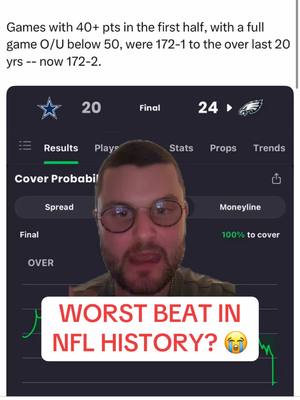 #greenscreen this is one of the worst beats we have seen in a long time in the NFL 💀 #sportsbetting #nfl #dallascowboys #philadelphiaeagles 