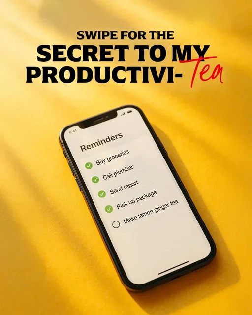 Tea time = to-do list time ✅ Lemon Ginger Refresh is your zesty, caffeine-free pick-me-up 🍋✨Infused with real ginger and lemon to keep your momentum going. #LiptonTea #MeTimeSips #Productivitea