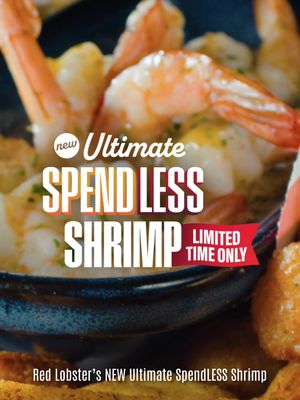 NEW ULTIMATE SPENDLESSSSSSSS SHRIMP IS HERE! — 3 yummy shrimp flavors — one plate — just $15.99* — limited time — stop reading this list and start shrimpin’ it up #shrimp #dinner #shrimprecipe