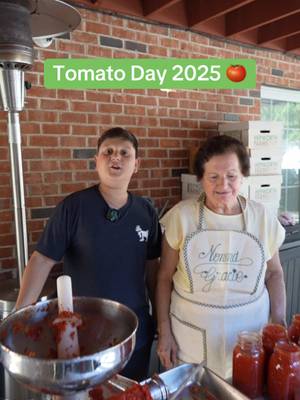 Tomato Day 2025 with my nephew @Tony Cash 🍅🤌🏻 #nonna #homemade #tomatosauce #italian #trending