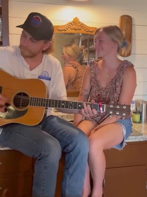 Little kitchen counter tune with Lexi 🫡 #country #originalmusic #acoustic #husbandandwife #spendmytimelovin 