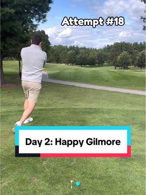 Day 2 — I’m getting better… #happygilmore2 #tee #trickshot 