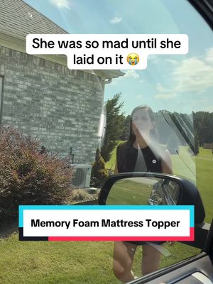 I knew she would be happy regardless of how good of a deal it was #mattresstopper #mattress #memoryfoammattress #bedding #bedroom 