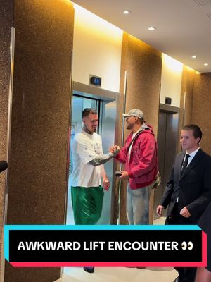Awkward lift encounter bumping into Ciryl Gane 👀 #fyp #viral #UFC #tomaspinall 