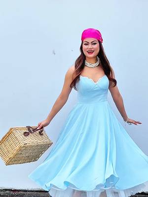You know when a designer loves women . . . . #princessdress #azaziedress #azazieau #picnic @azazieofficial