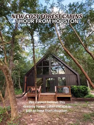20% OFF AT NEW COZY FOREST CABIN GETAWAY JUST 1 HOUR FROM HOUSTON 🌳🪵 We just found the dreamiest cabin escape that doesn’t even feel like Texas—and it’s only an hour north of downtown! @Lost Forest Cabins sits in the heart of Sam Houston National Forest, offering serenity and scenery without the long road trip. 🌲 ✨ Use code HOTSPOTS20 to get 20% off bookings for stays through September 30! We stayed in the pet-friendly Blue Jay cabin (there are currently 10 cabins total) and were so impressed that this gem is practically in Houston’s backyard. Tucked within 38 acres of private forest, there’s plenty to do: kayaking, paddleboarding, fishing, grilling, or hiking the nearby trails. Each cabin is fully stocked with everything you need—full kitchen, high-speed WiFi, A/C, washer/dryer, board games, and a private deck perfect for spotting wildlife or stargazing. 🦌💫 📌 Save this for your next staycation and tag someone who could use a weekend away to unplug & unwind. 🌱 #houstontexas #htx #texastravel #samhoustonnationalforest #cabinlife 